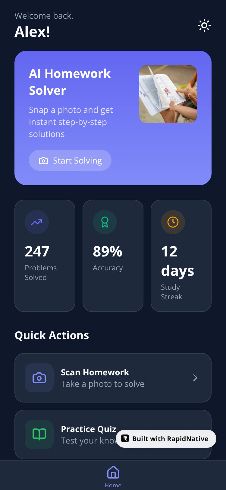 AI Homework Solver screen 1