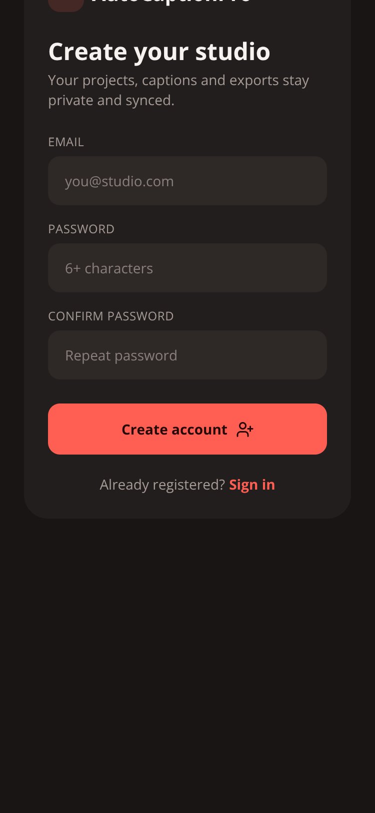 AutoCaptionPro screen 2
