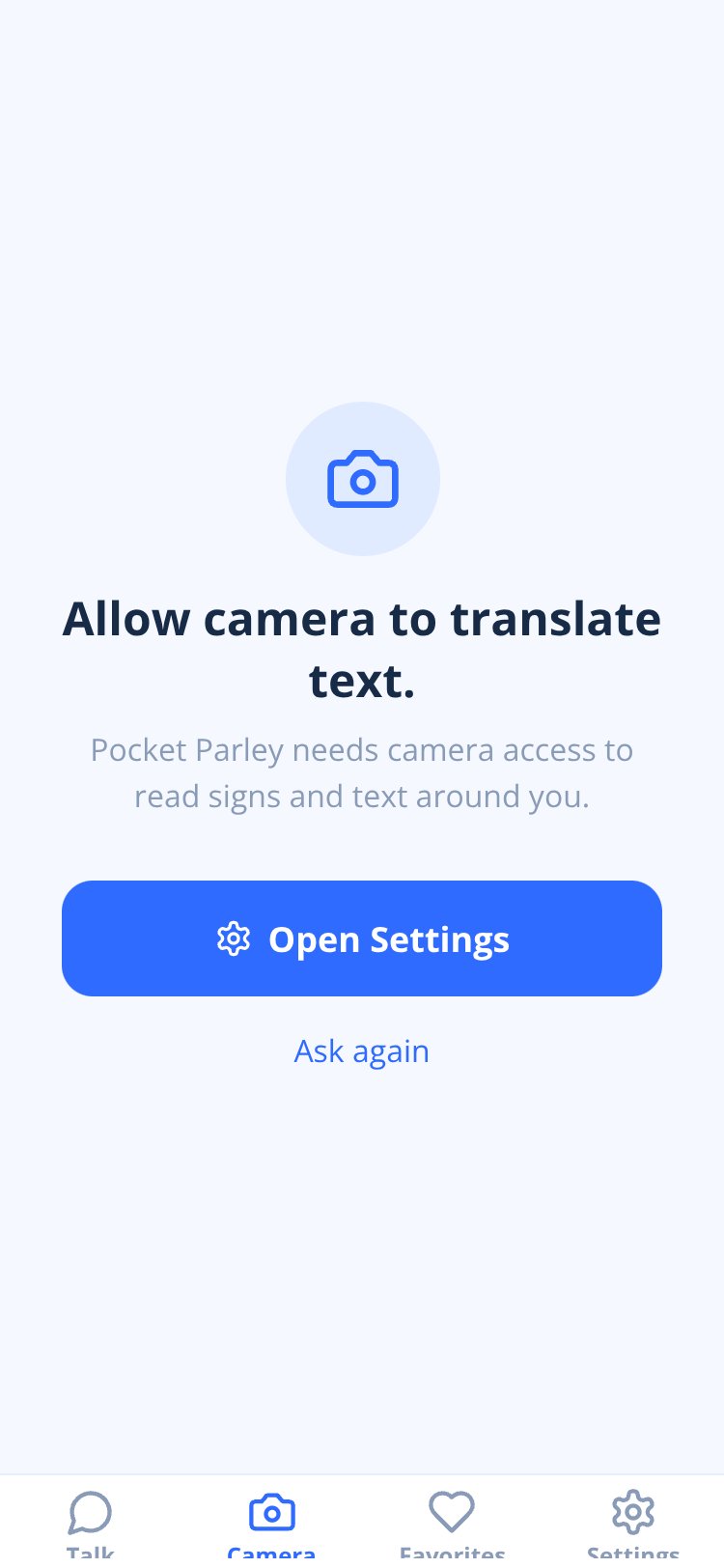 Pocket Parley screen 2