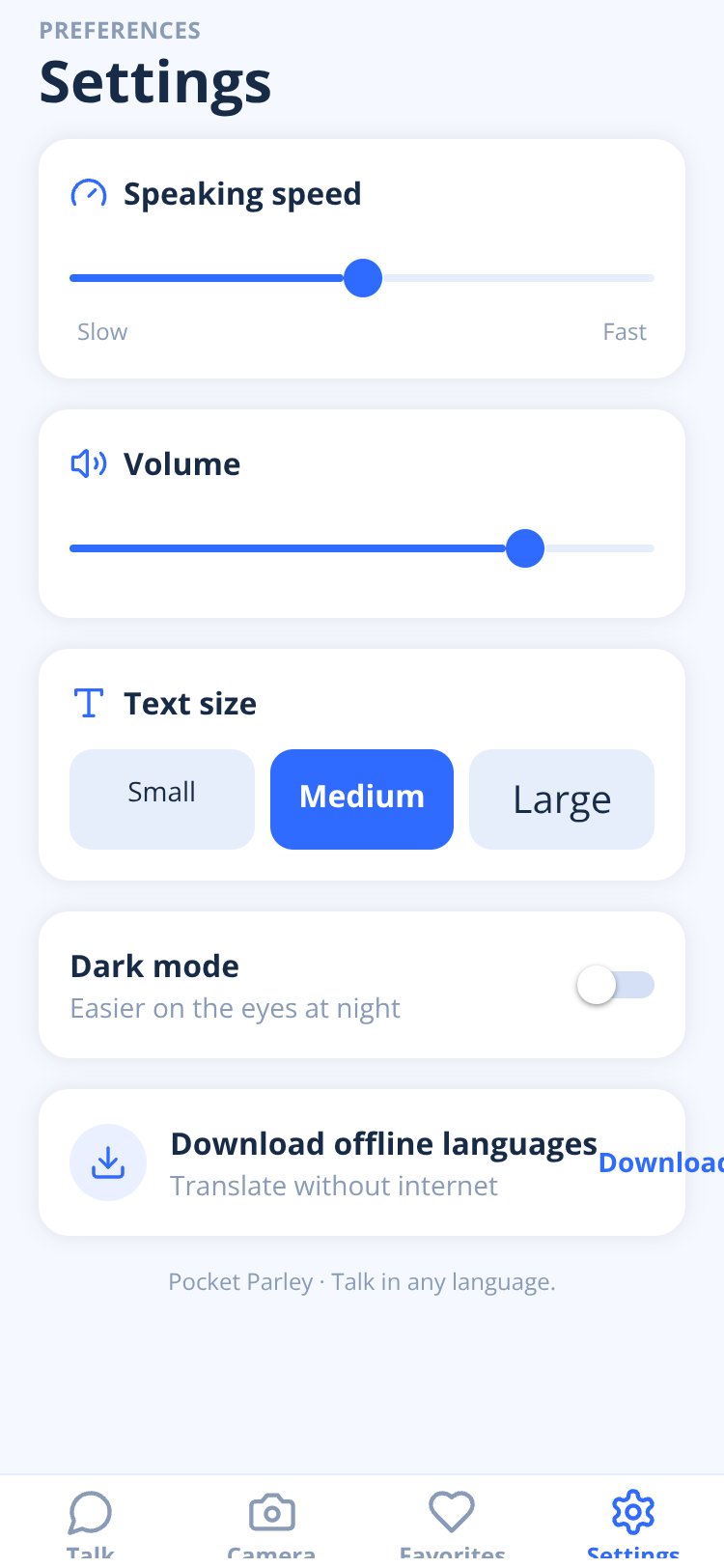 Pocket Parley screen 3