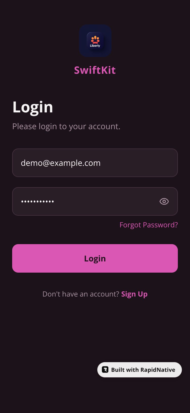SwiftKit screen 1
