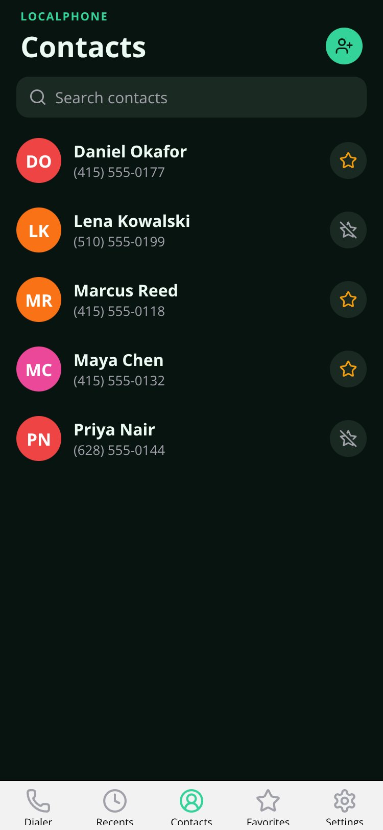 LocalPhone screen 4