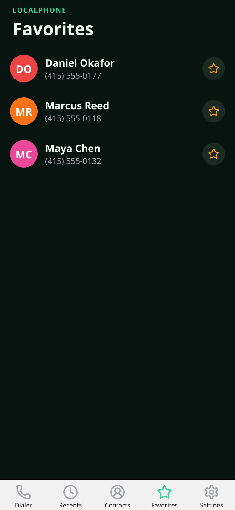 LocalPhone screen 5