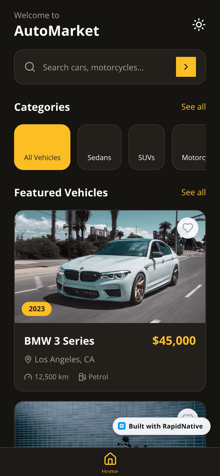 expo-nativewind screen 1