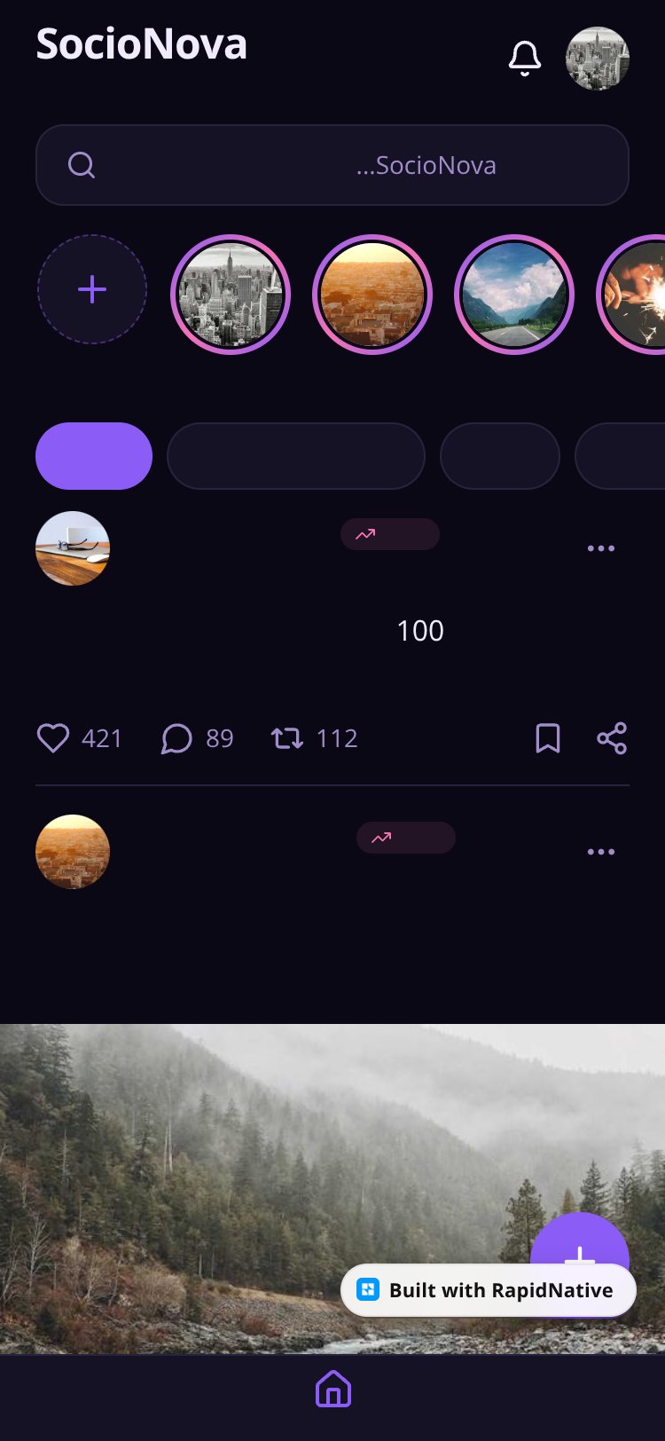 SocioNova screen 1