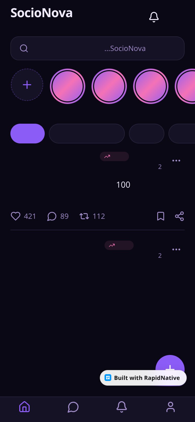 SocioNova screen 1