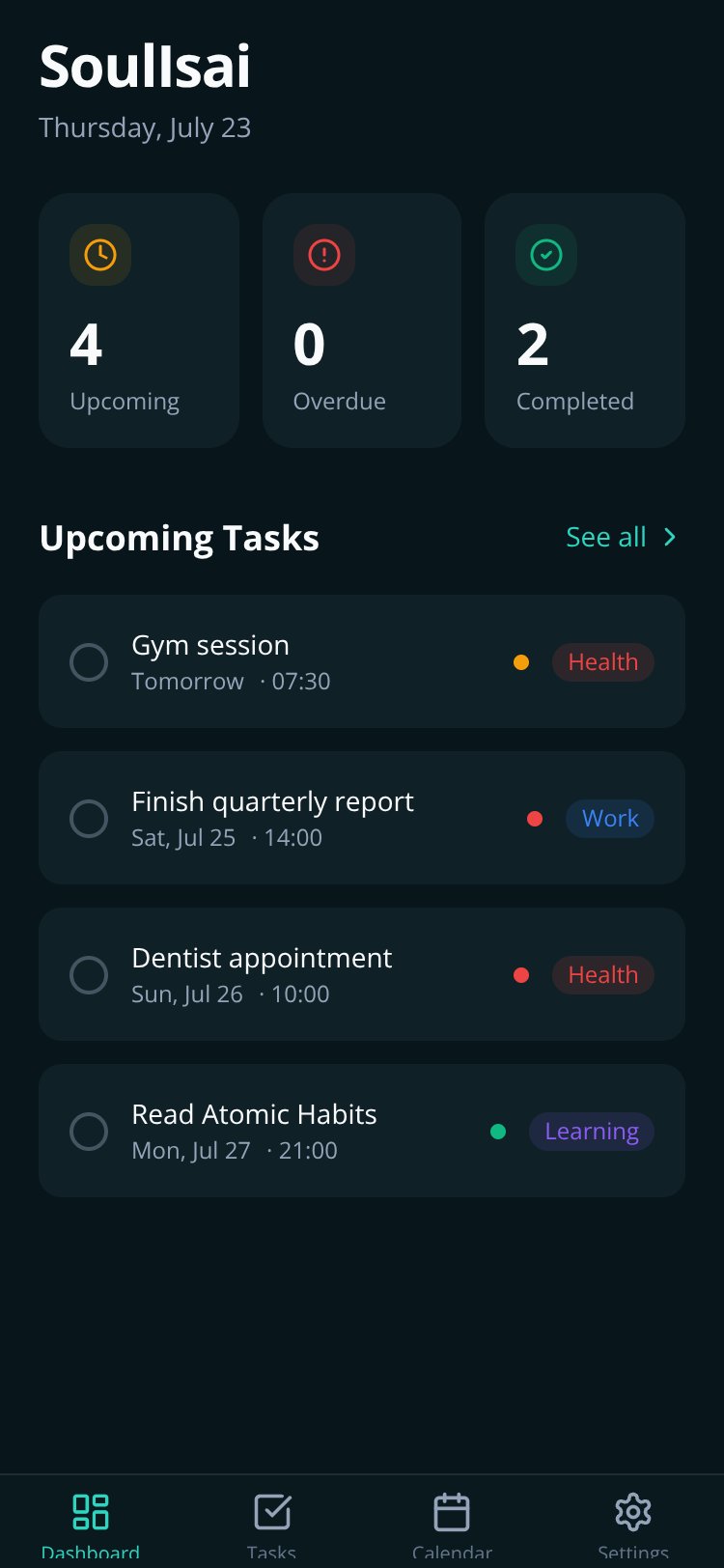 DailyTracker screen 2