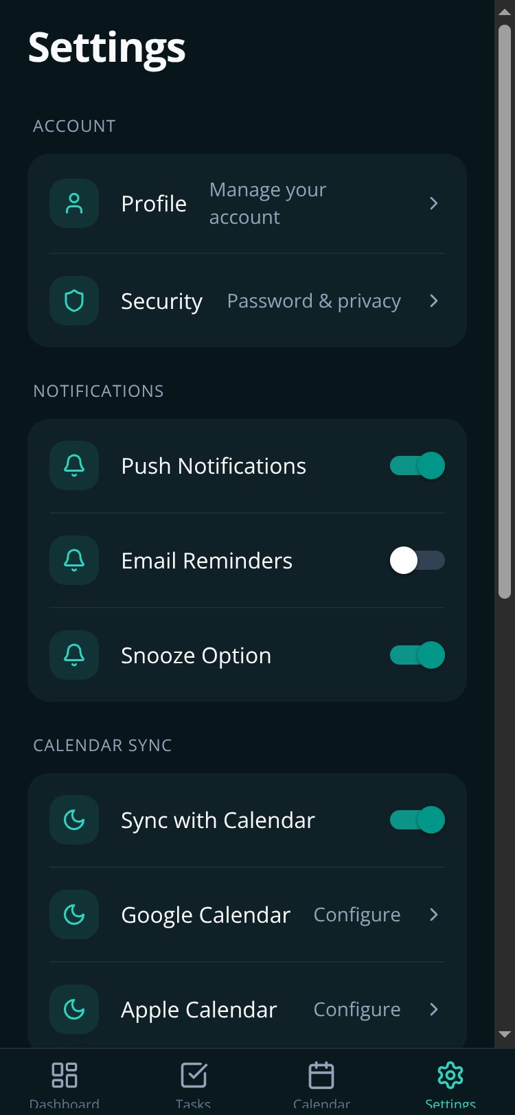 DailyTracker screen 3