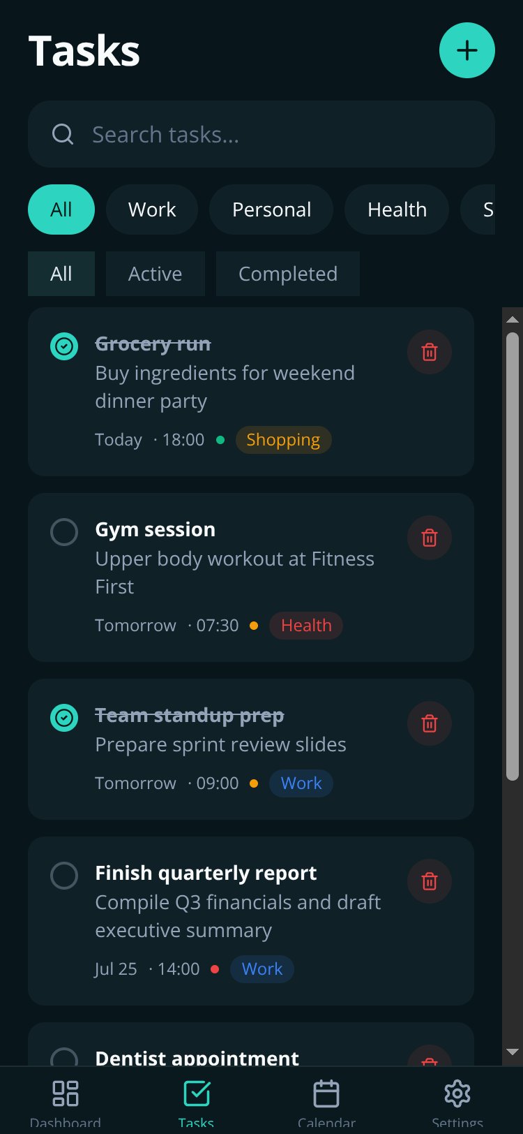 DailyTracker screen 4