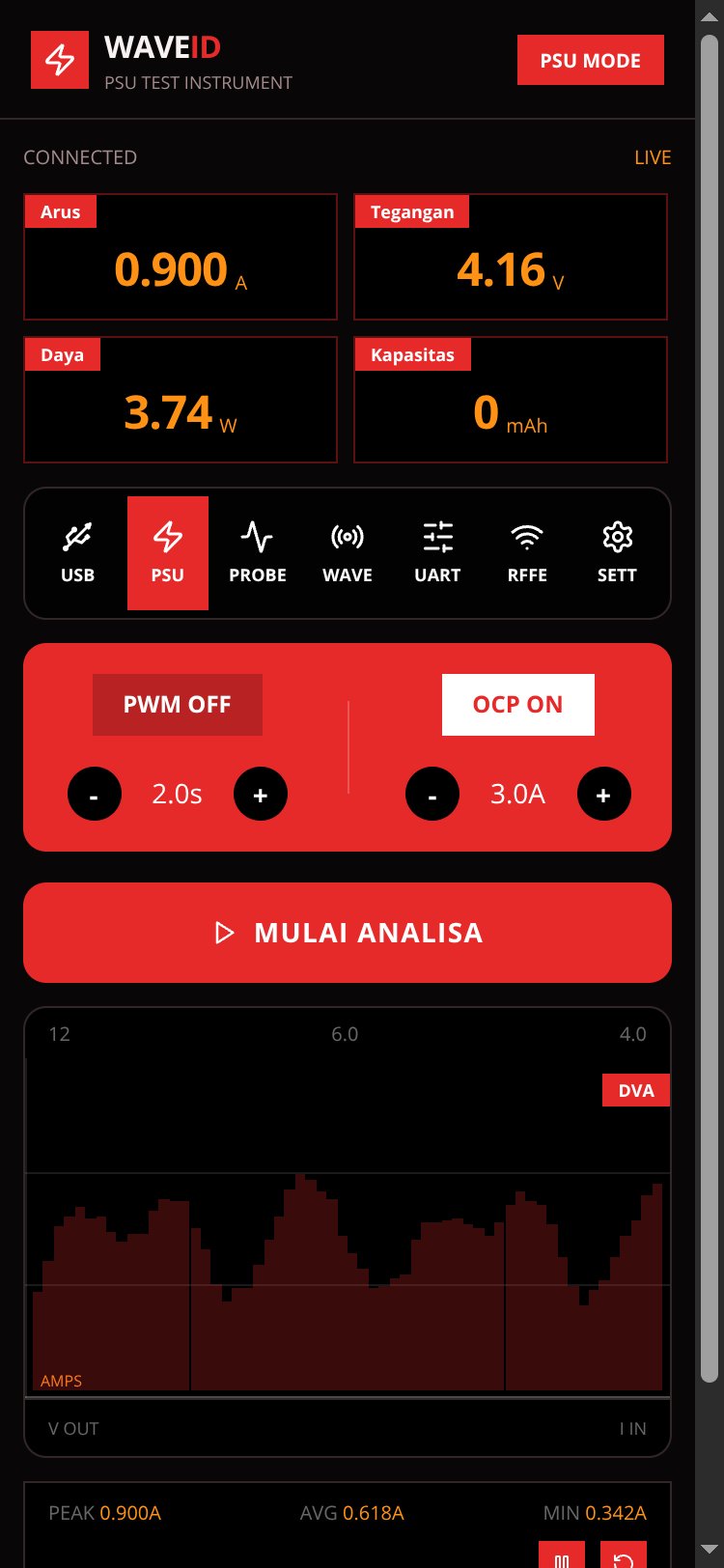 WaveID PSU screen 3