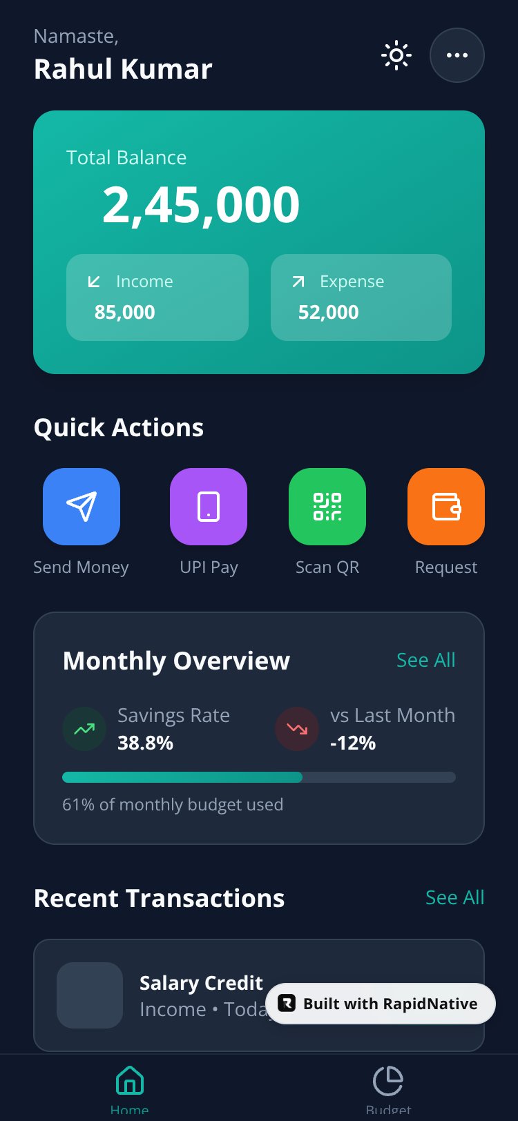 MoneyManager screen 2