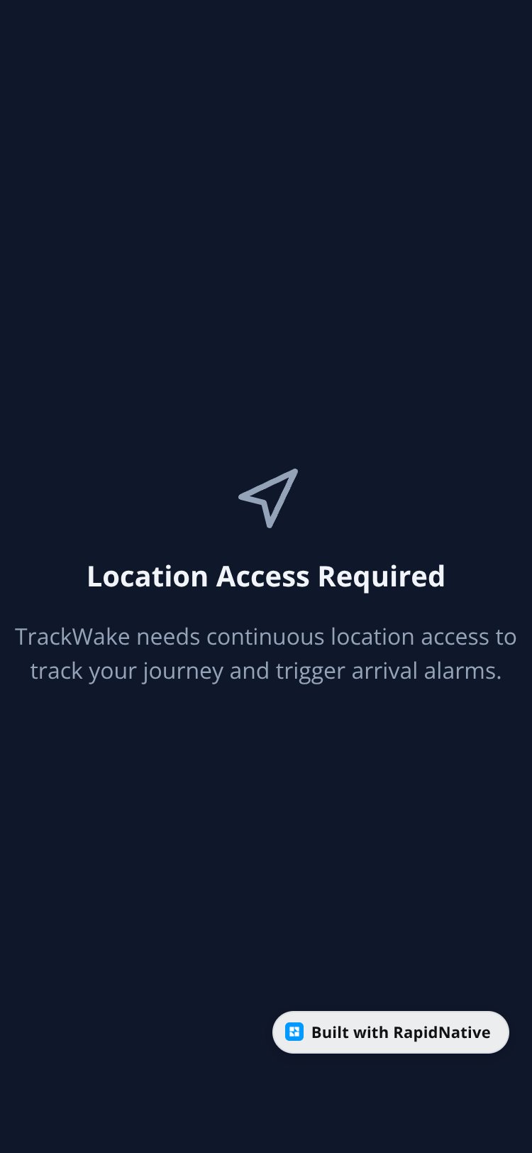 TrackWake screen 1