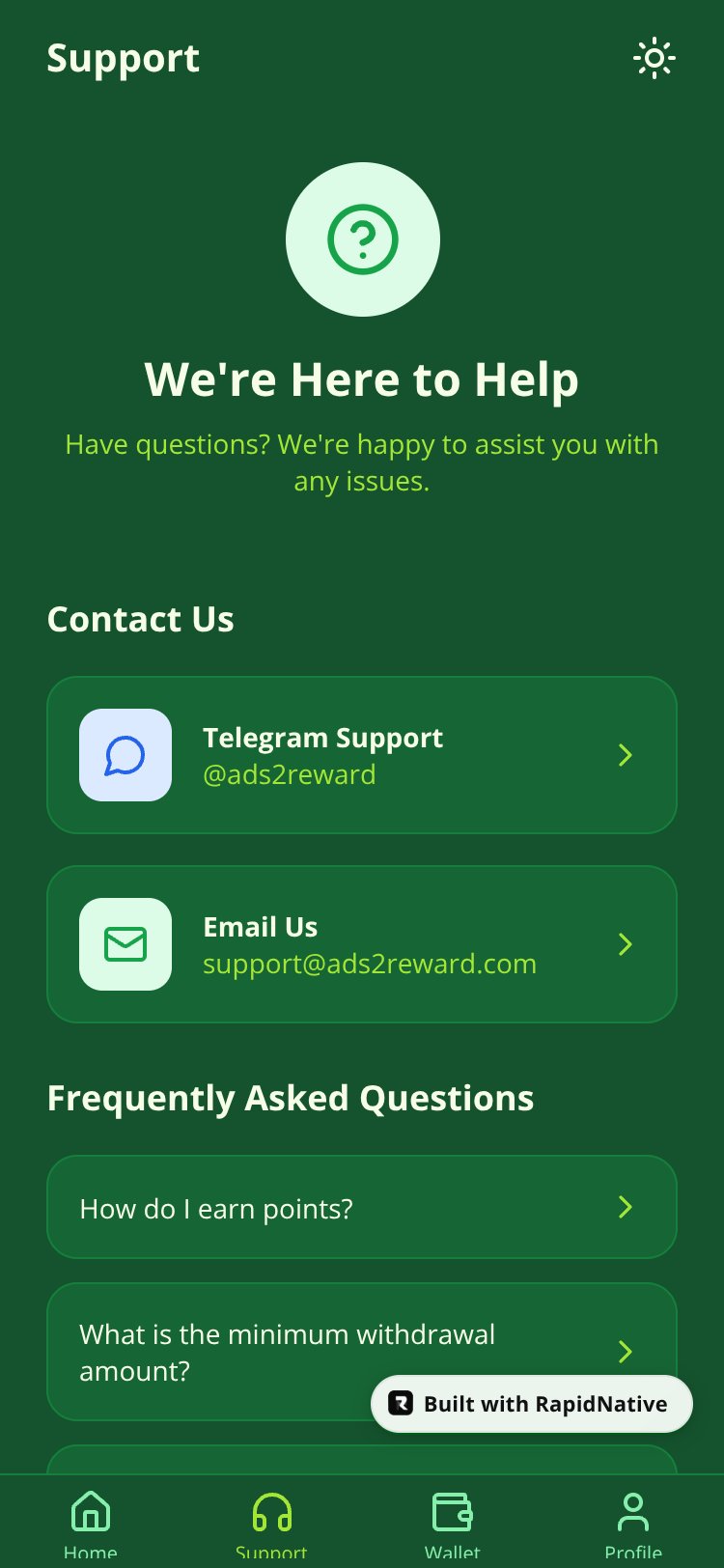 Ads to Reward screen 4