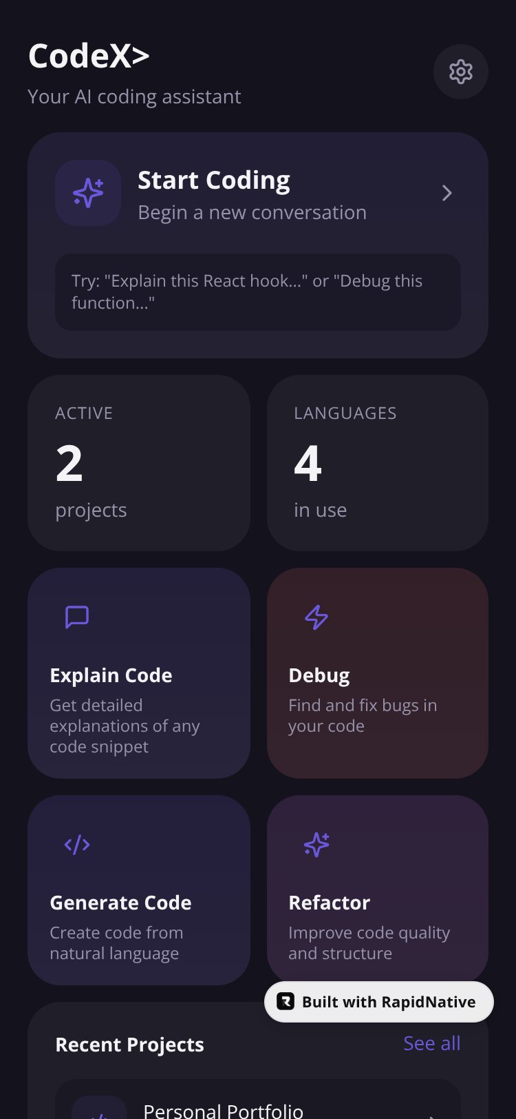 CodeX> screen 1