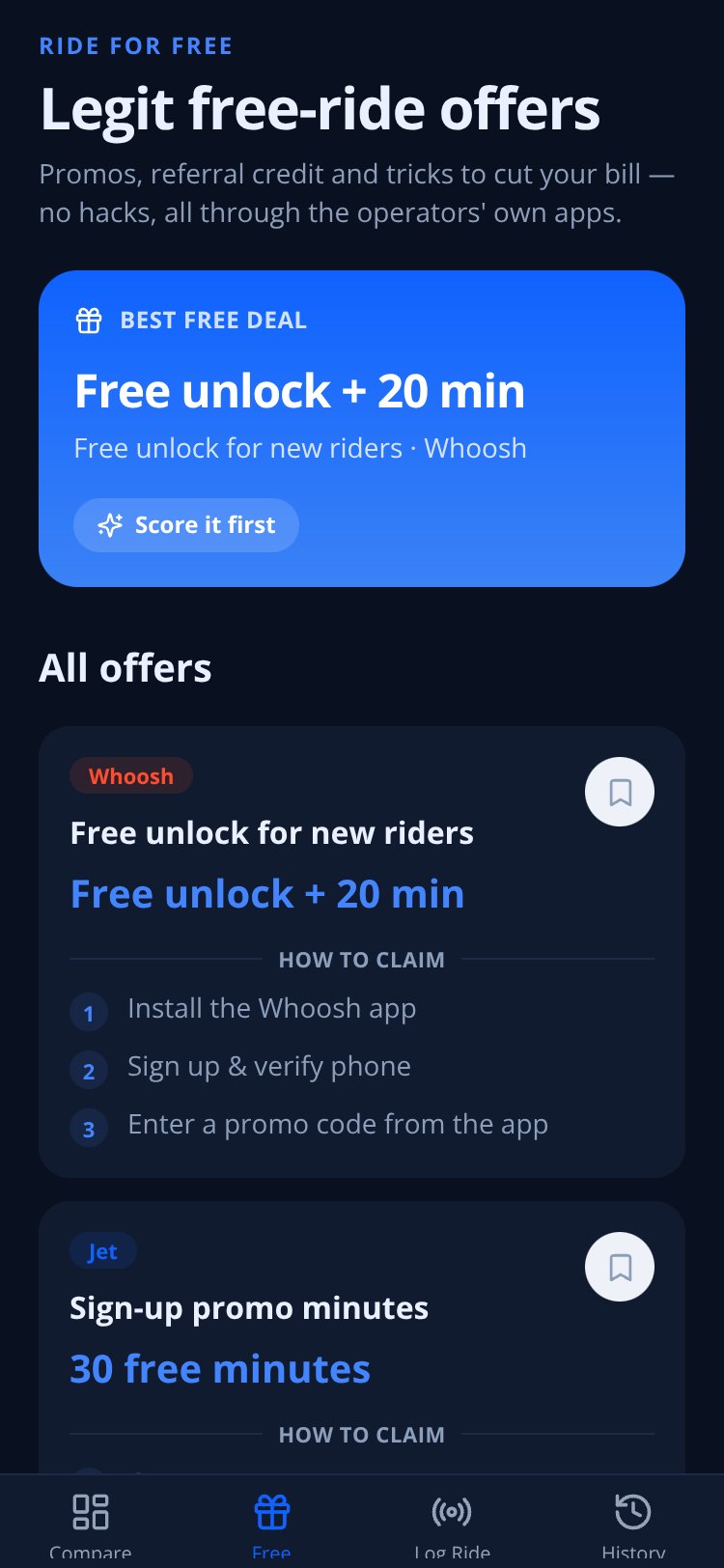 ScooterFare screen 4