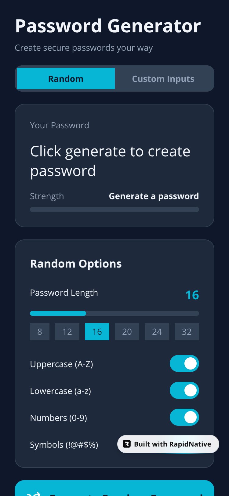 SecureKey Vault screen 2