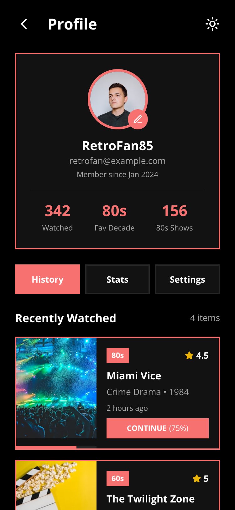 RetroFlix screen 3