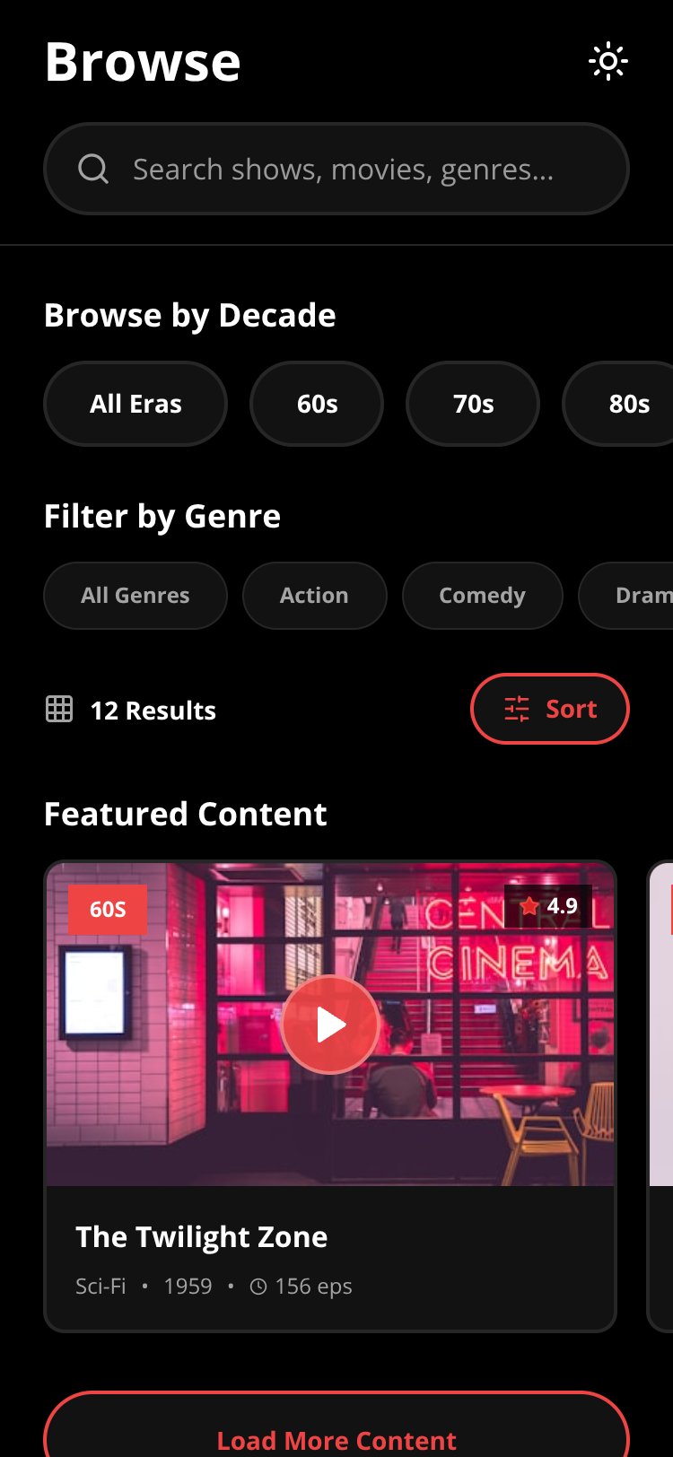 RetroFlix screen 4