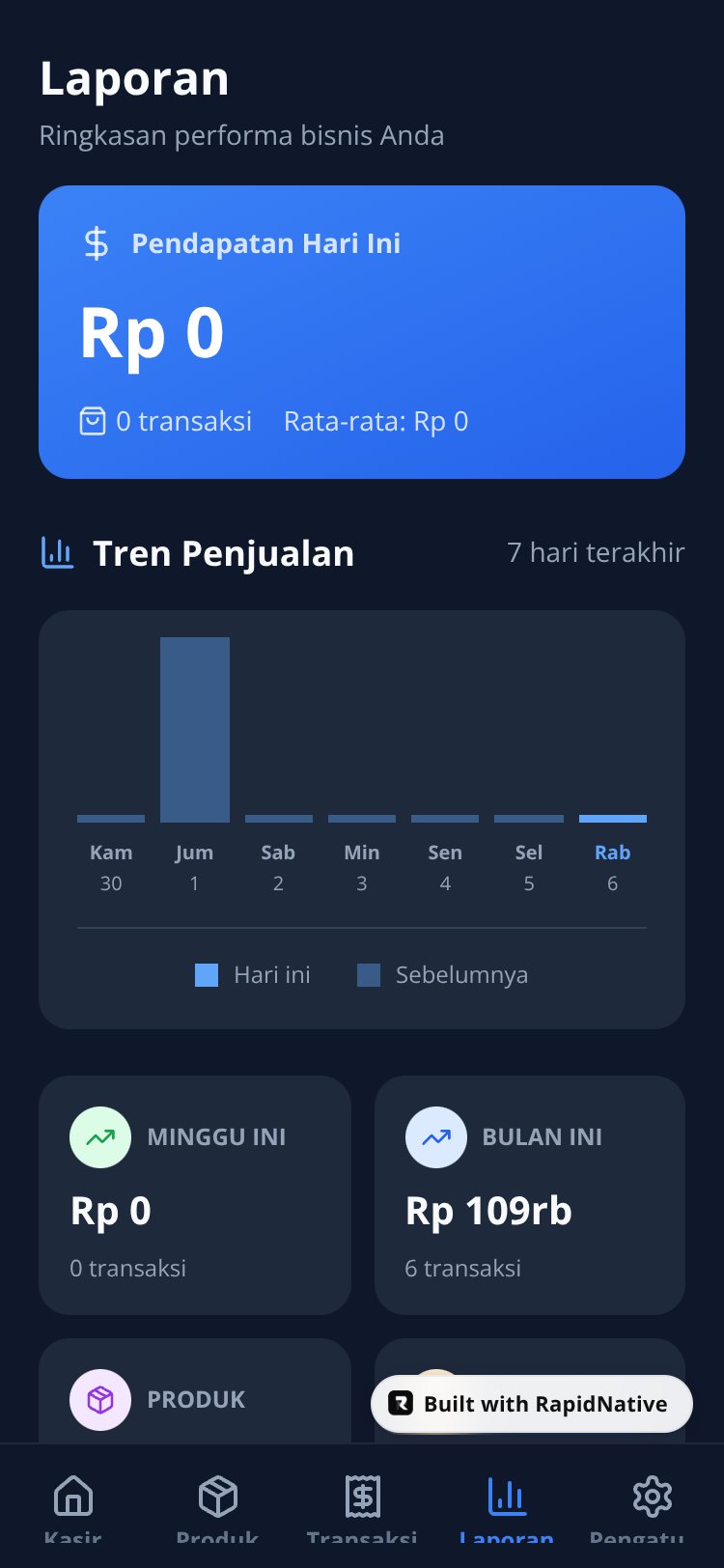 RapidPOS screen 5