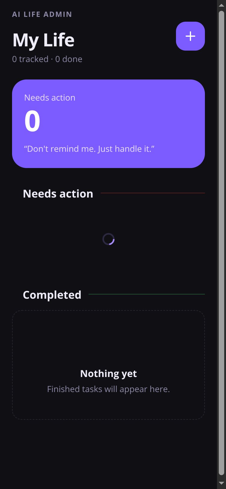 LifeAdmin screen 3