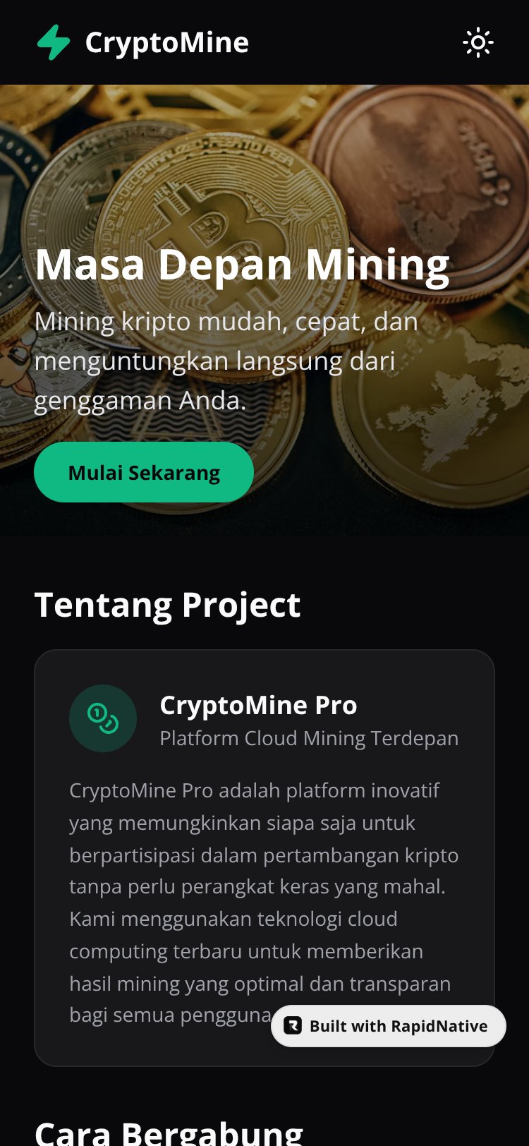 CryptoMiner screen 1
