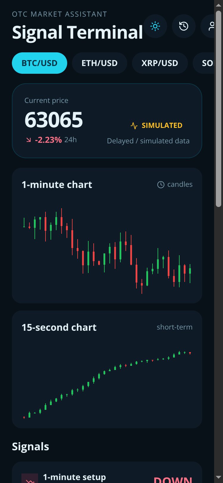Quotex OTC Signal Pro Copy screen 1