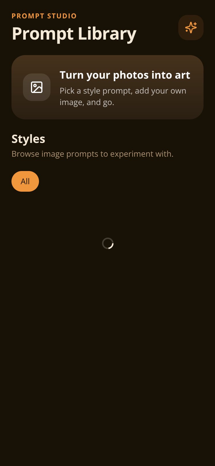 Prompt Studio screen 3