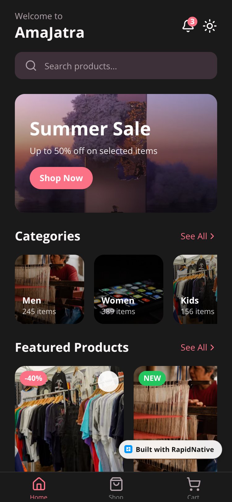 MobileApp screen 1