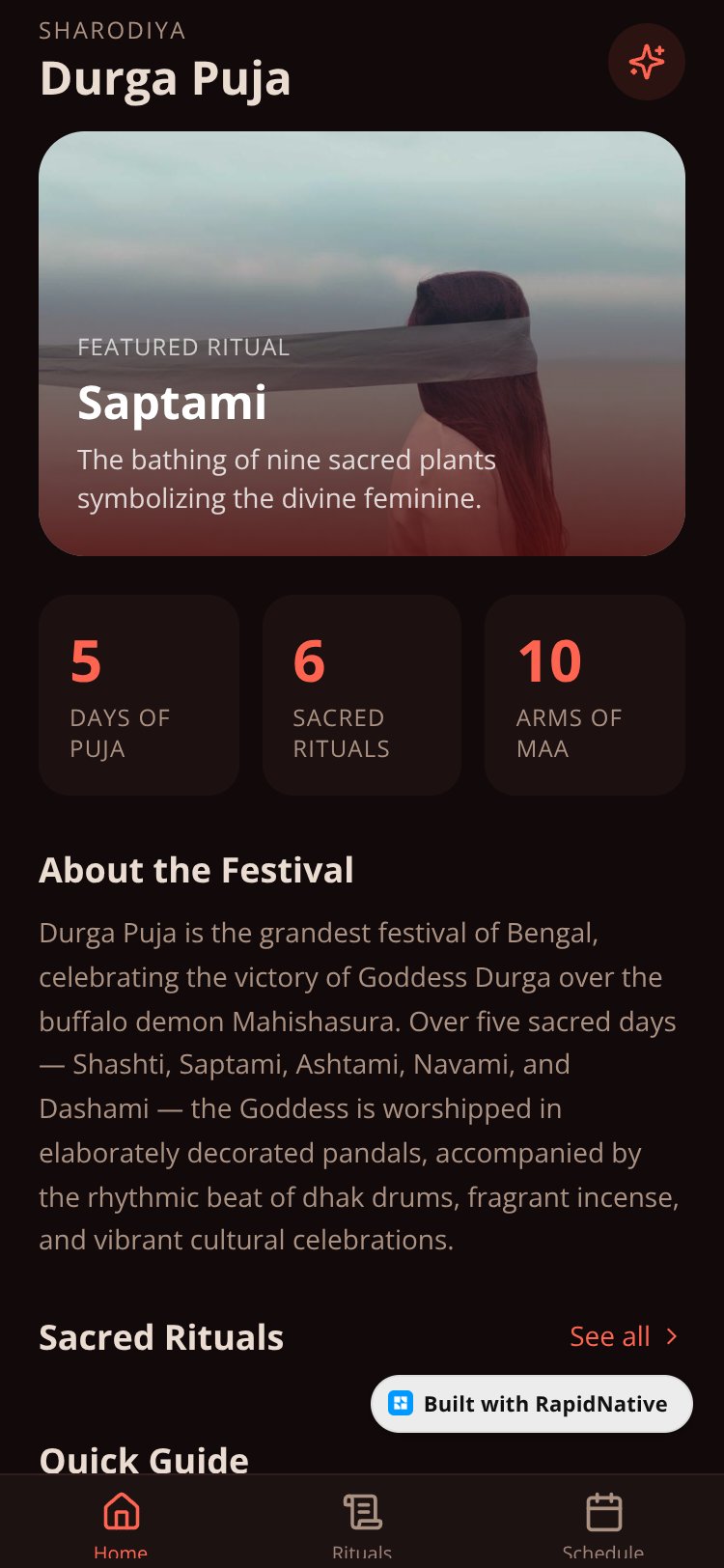 Durga Puja Guide screen 1