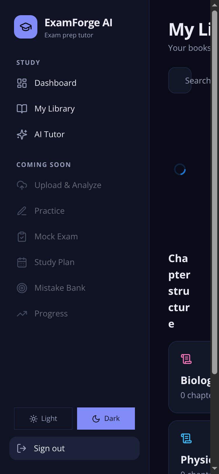ExamForge AI screen 3