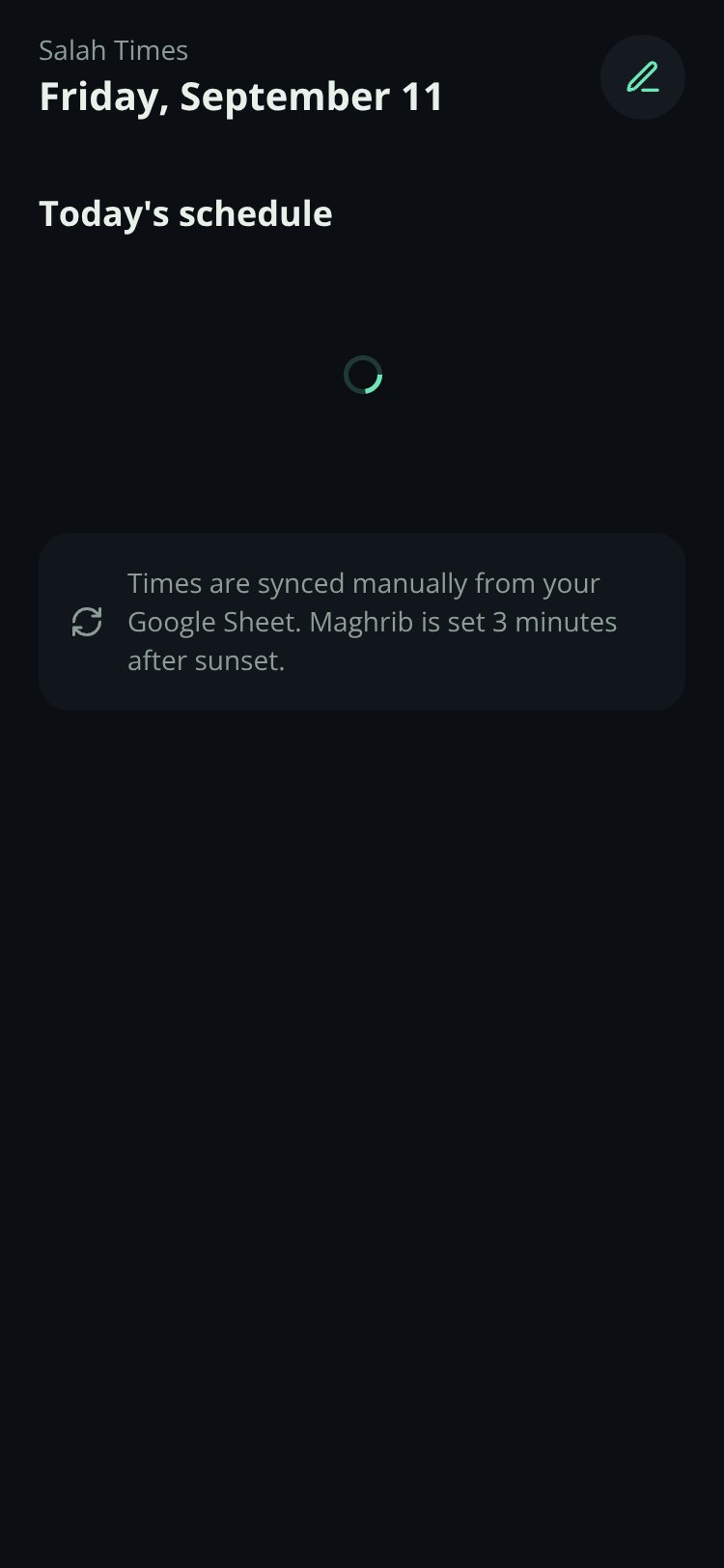 Salah Times screen 4