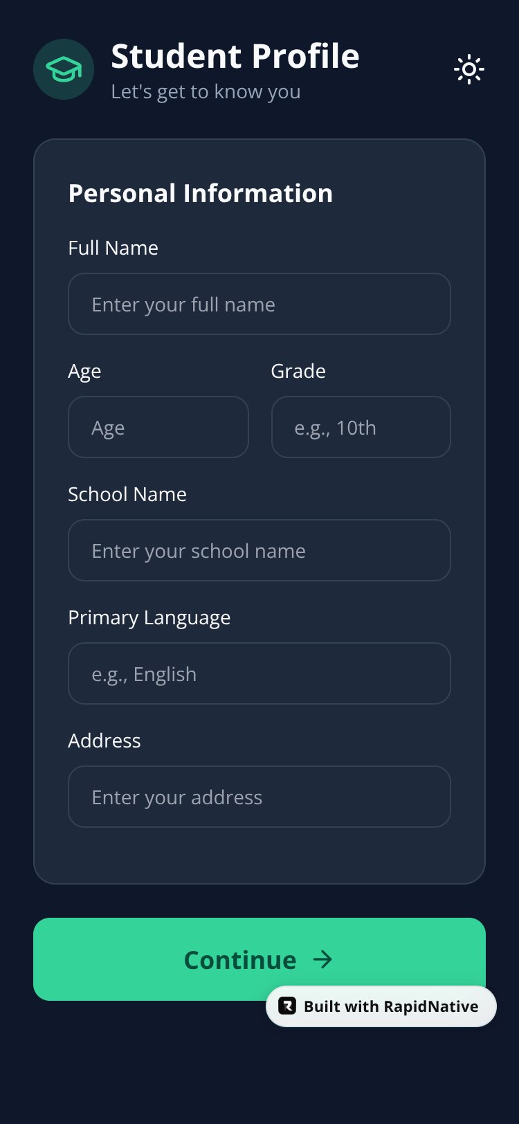 EduQuest screen 1