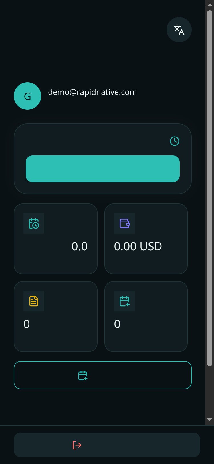 RapidNative App screen 4