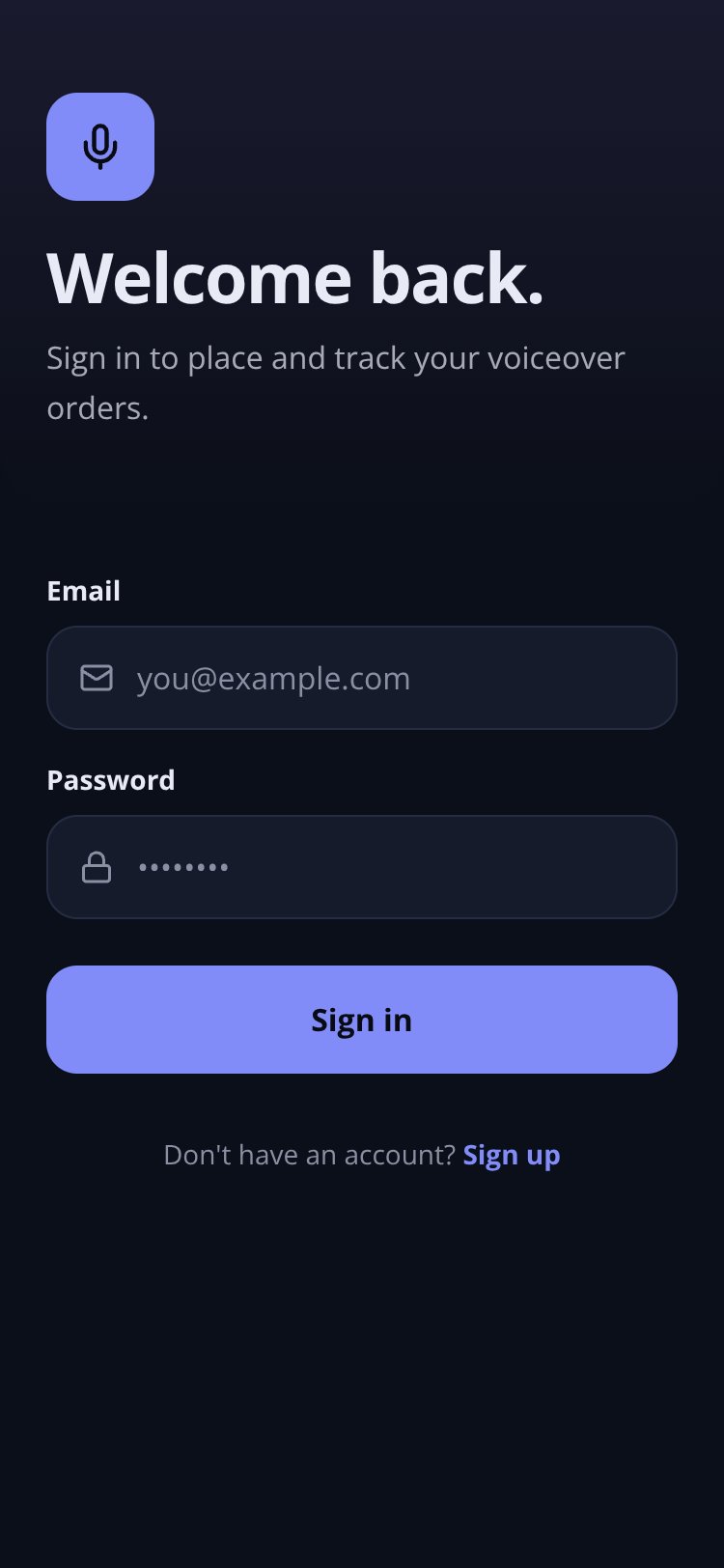 VoiceLine Studio screen 1