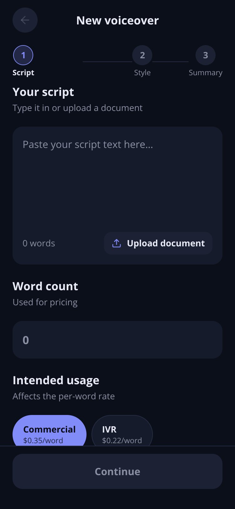 VoiceLine Studio screen 3