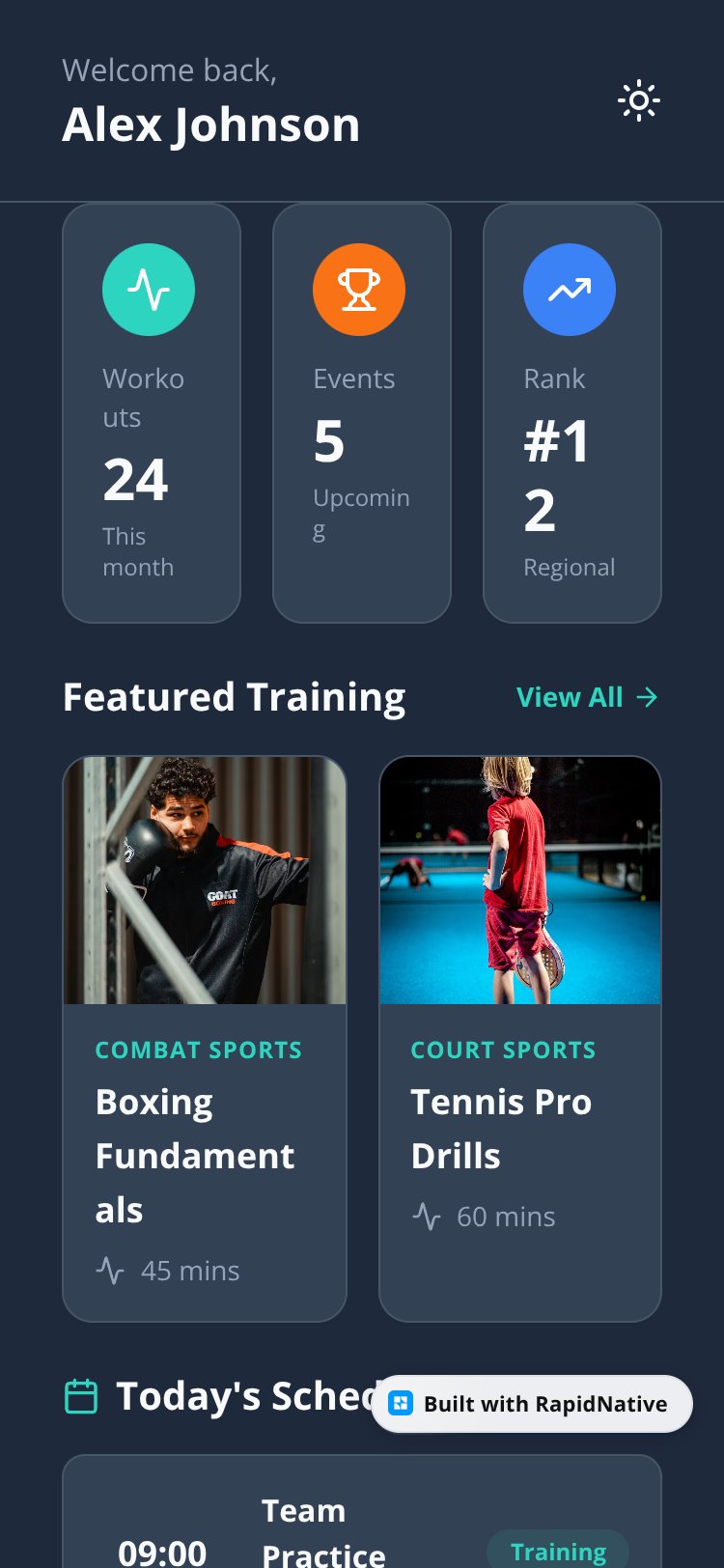 Youth Sports Advancement Network screen 1