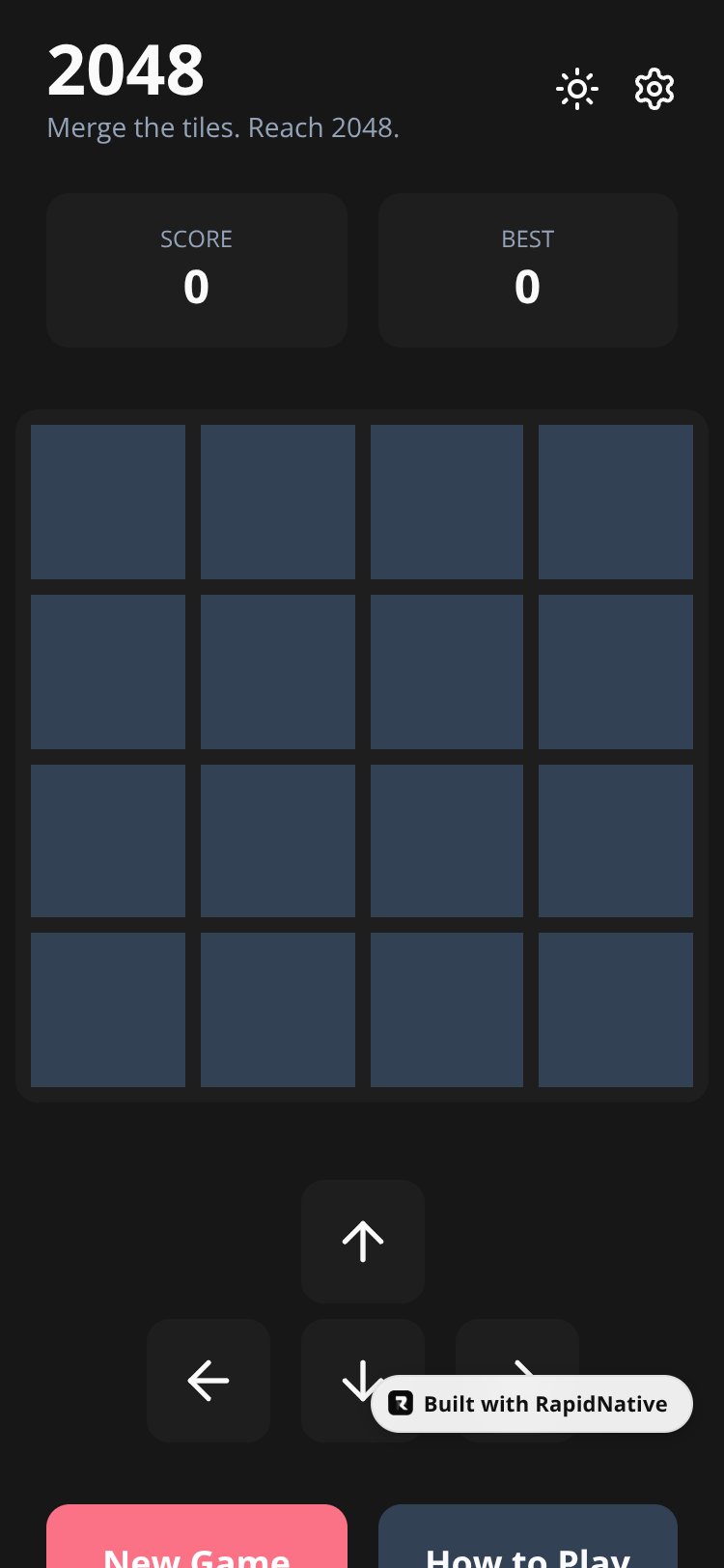 2048 Puzzle Game screen 2