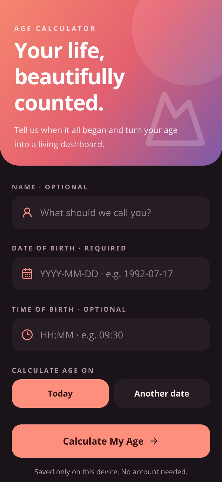 Age Calculator screen 2
