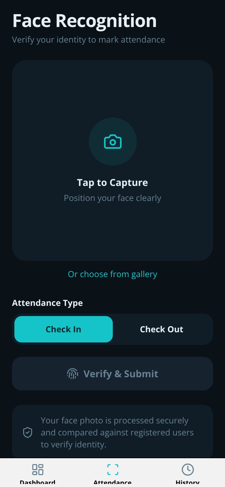 FaceAttend screen 1