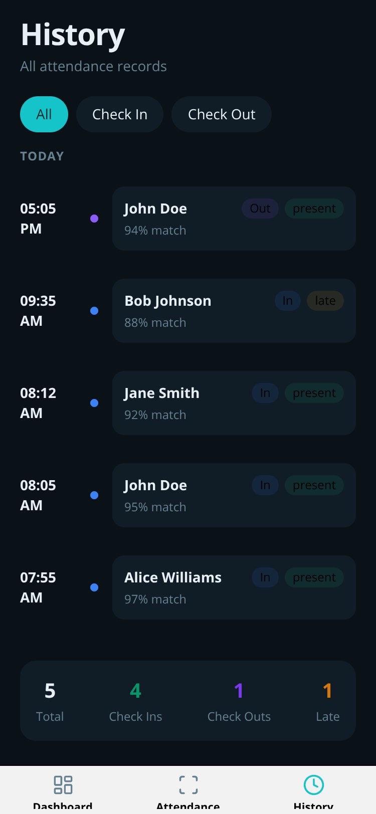 FaceAttend screen 3