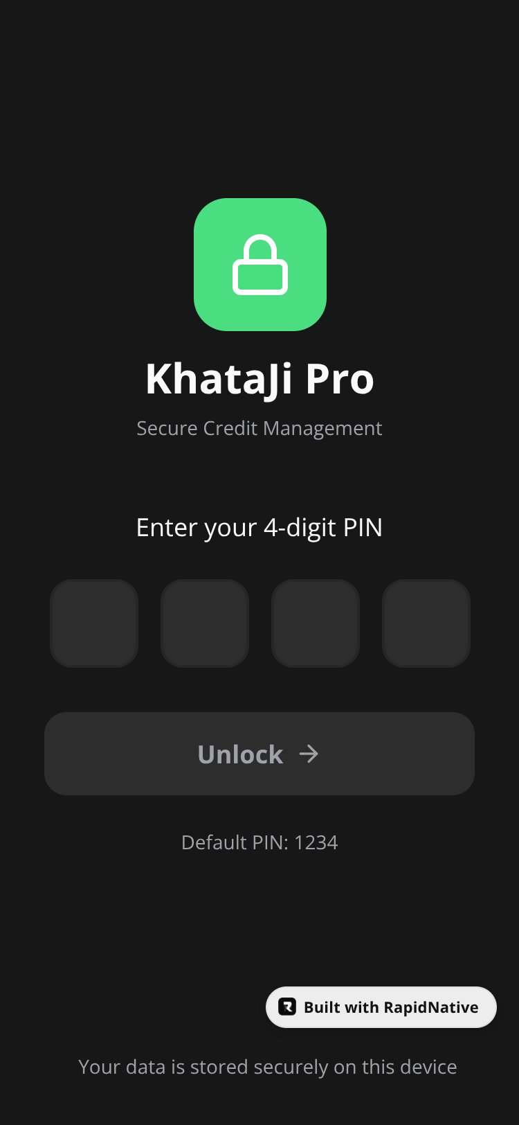 KhataJi Pro screen 2