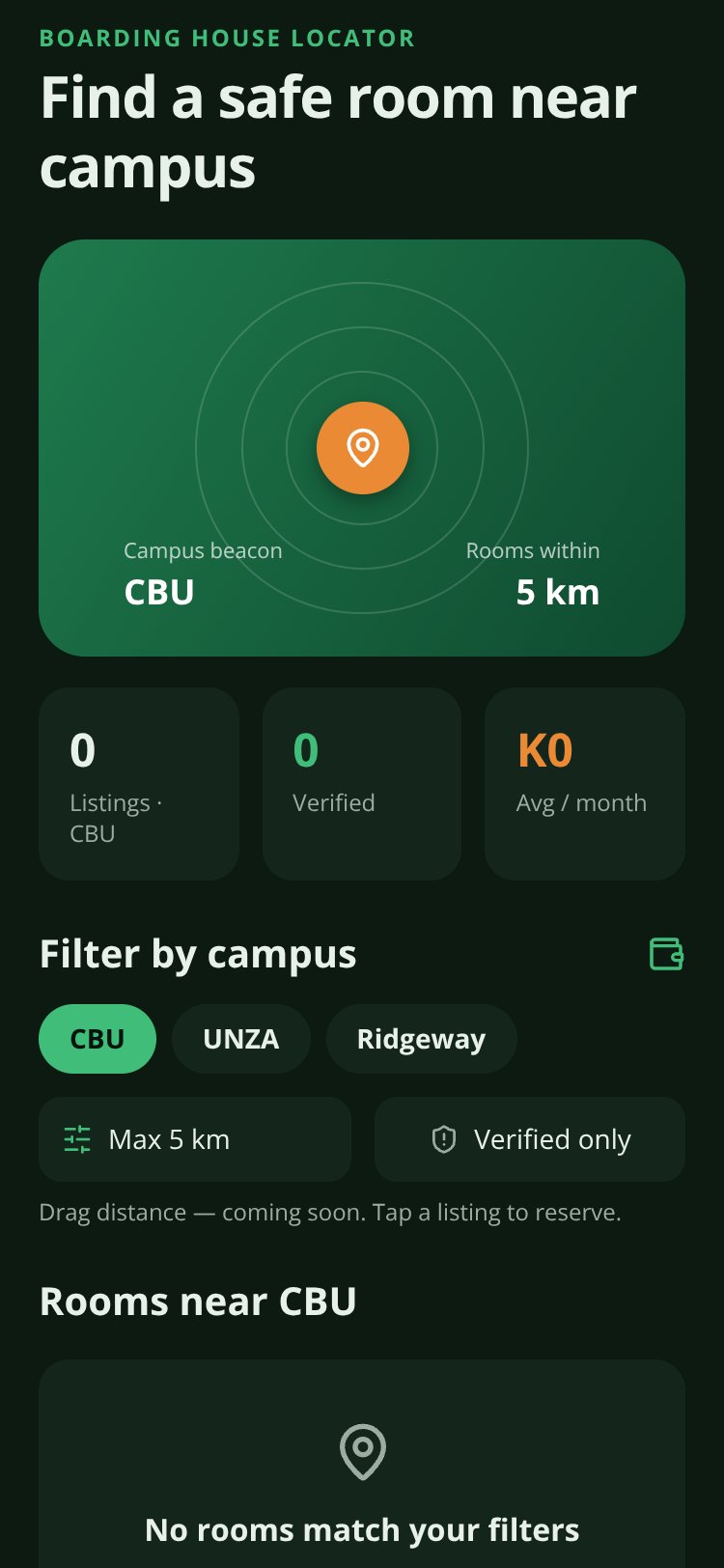 Boarding House Locator screen 3