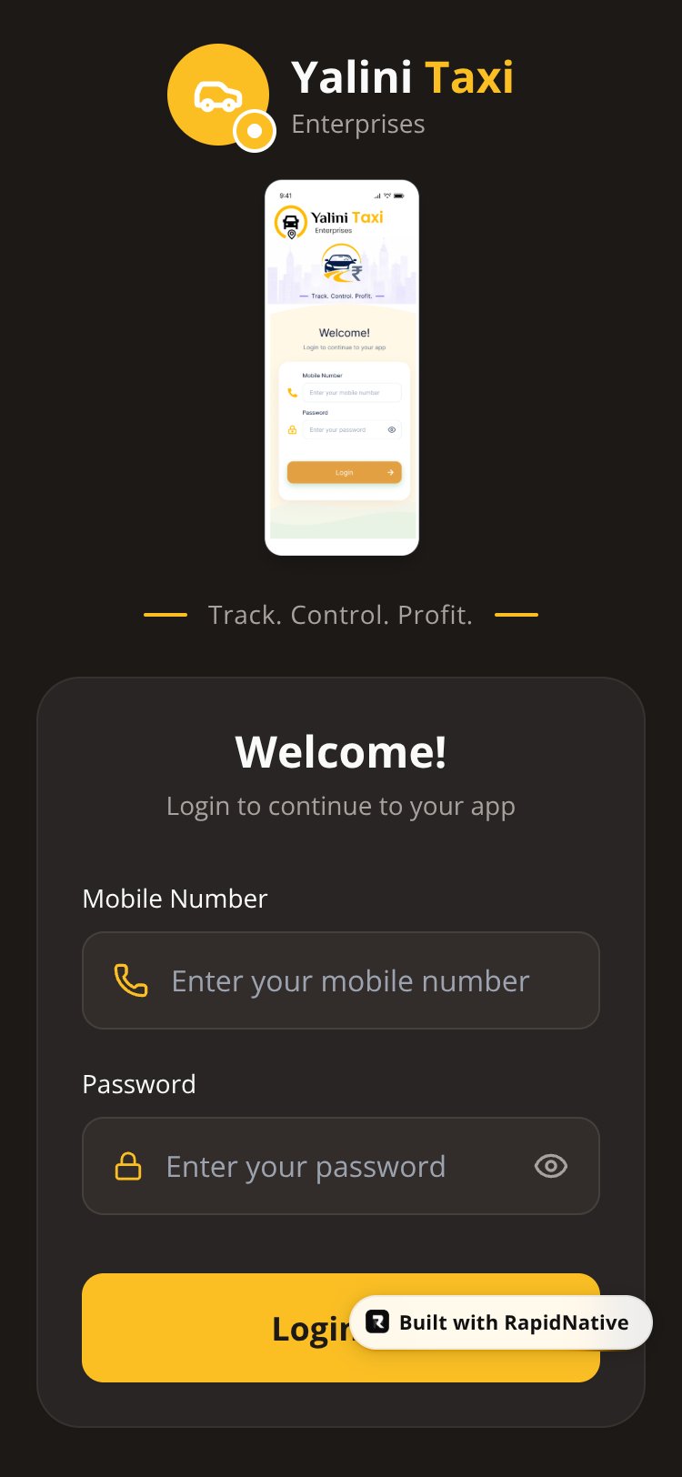 YaliniApp screen 1
