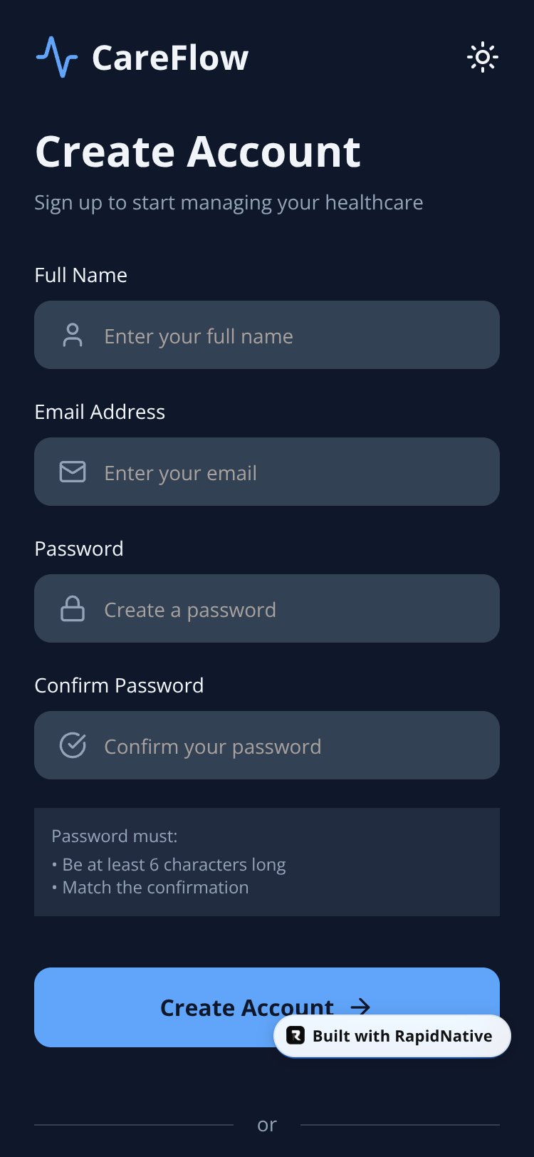 CareFlow screen 2