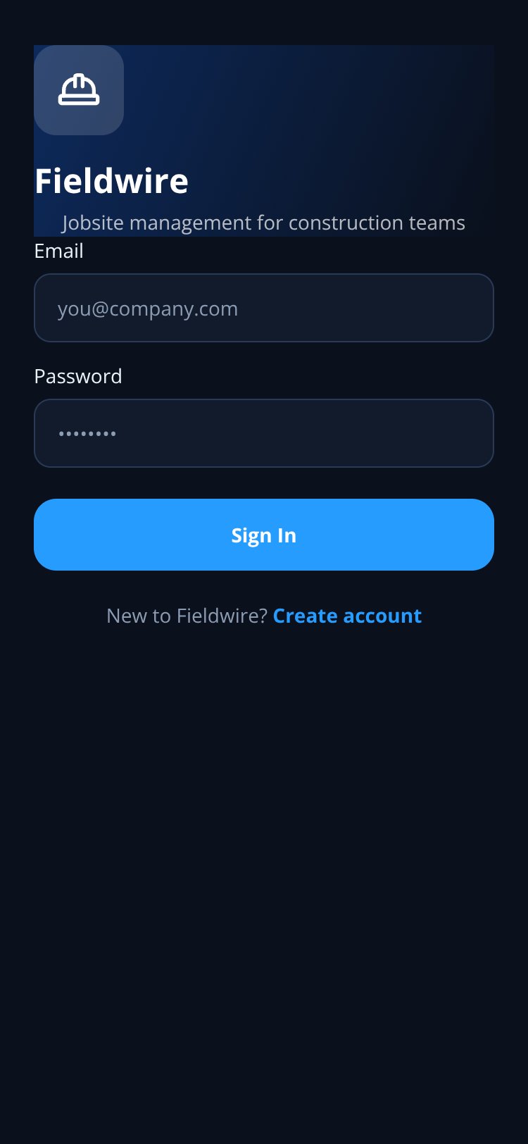 Fieldwire screen 1