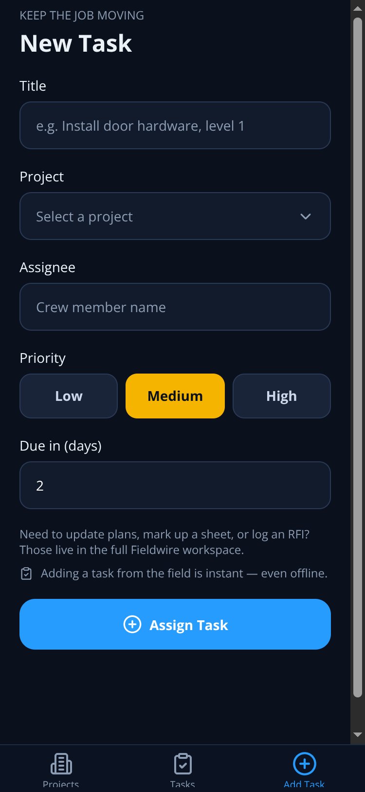 Fieldwire screen 3
