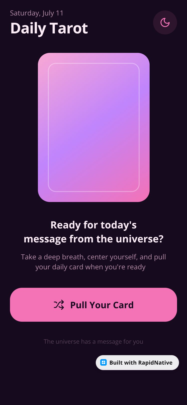 Cosmic Glow Tarot screen 2