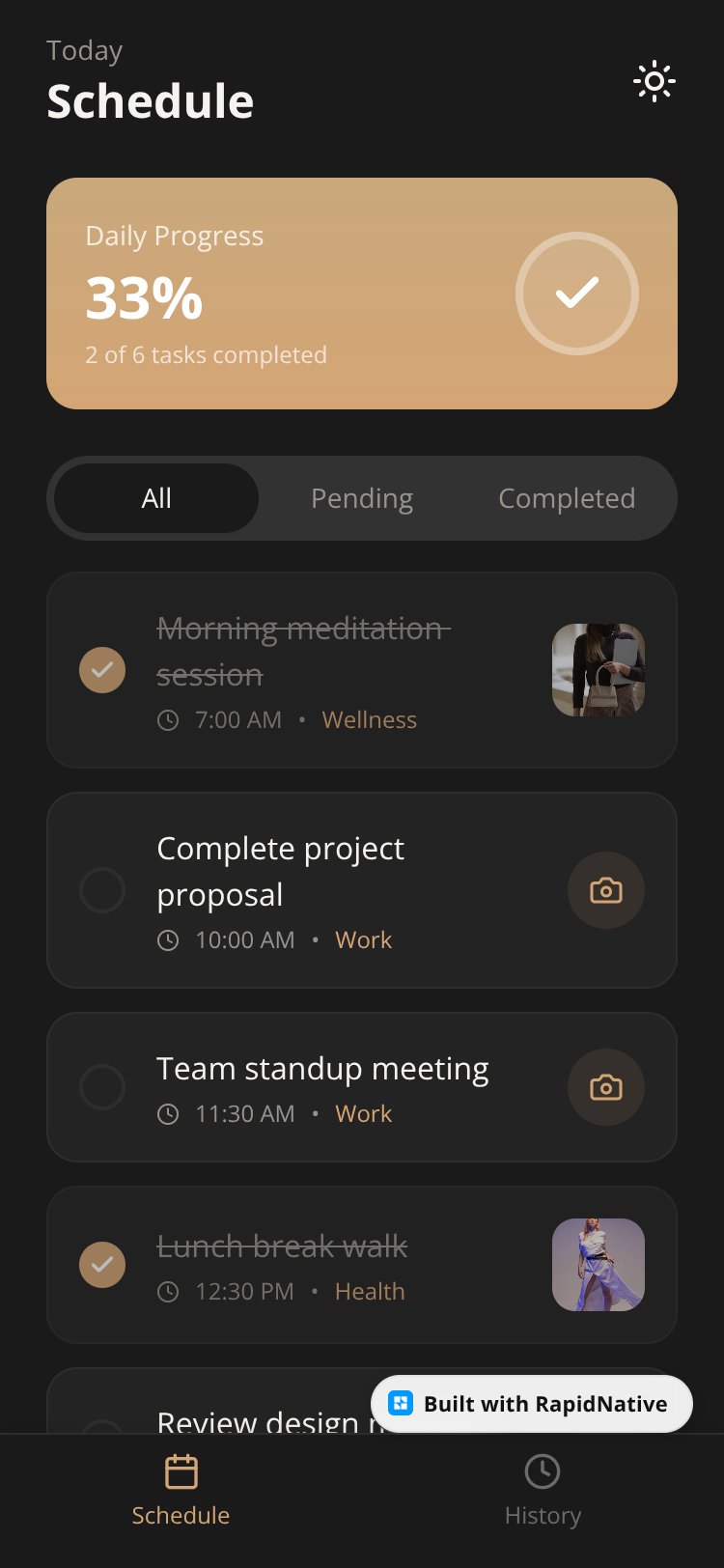 FitTrack screen 2