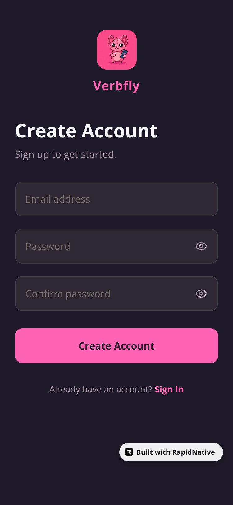 Verbfly screen 2