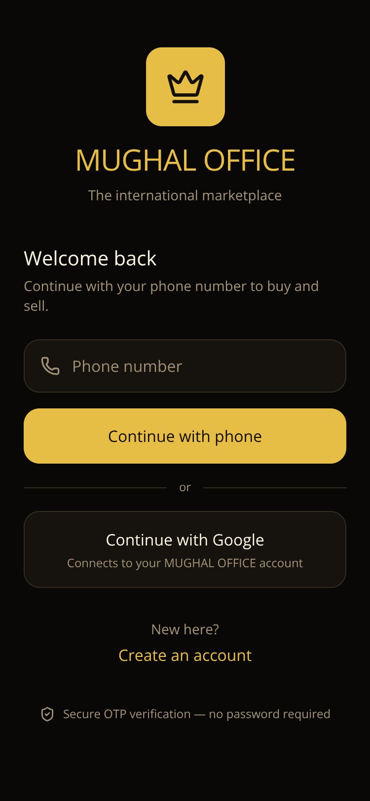RapidNative App screen 1